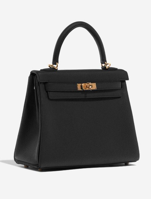 Hermès KellyHSS 25 Black-Rose Side Front  | Sell your designer bag on Saclab.com