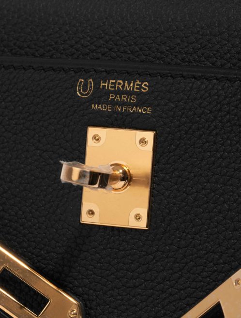 Hermès KellyHSS 25 Black-Rose Logo  | Sell your designer bag on Saclab.com