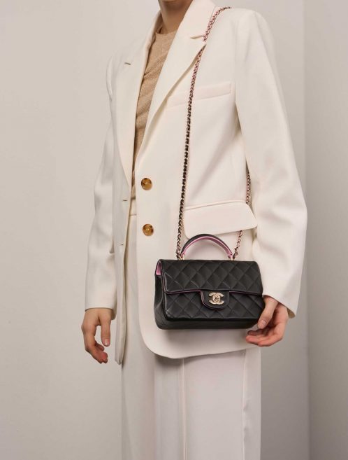 Chanel Timeless MiniRectangular Black-Pink 1M | Sell your designer bag on Saclab.com