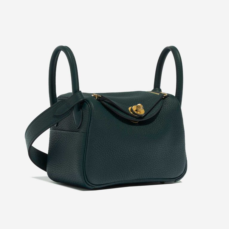 Hermès Lindy Mini VertCypress 6SF S | Sell your designer bag on Saclab.com