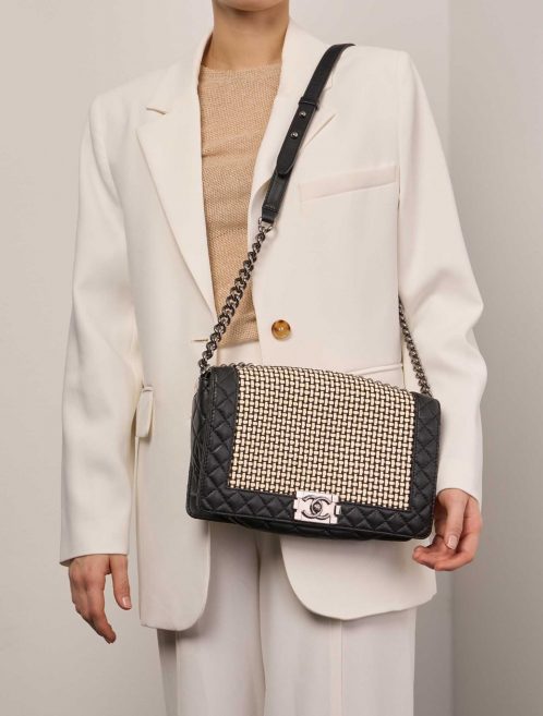 Chanel Boy Large Black-Beige 1M | Sell your designer bag on Saclab.com