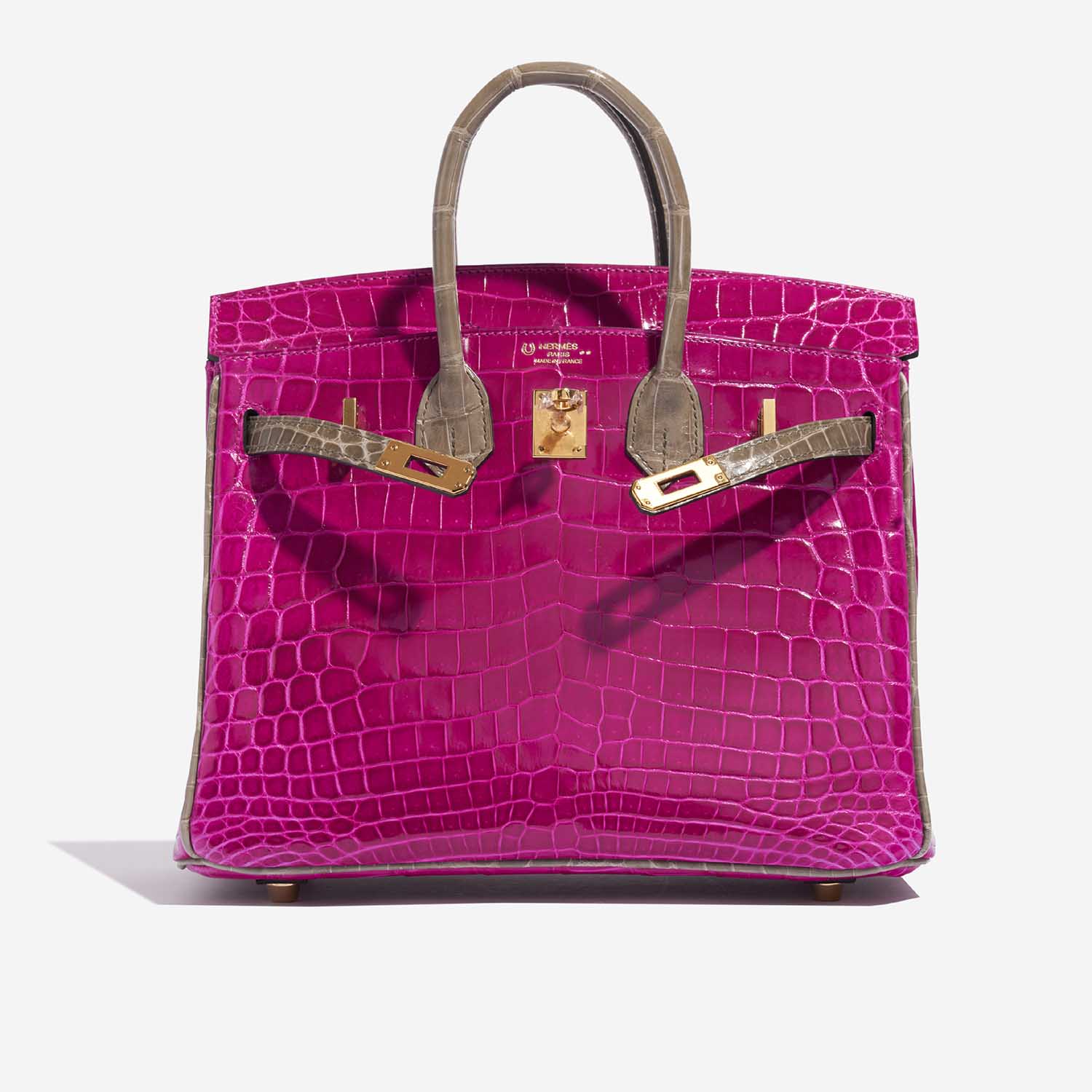 Hermès Birkin HSS 25 Niloticus Crocodile Rose Sheherazade