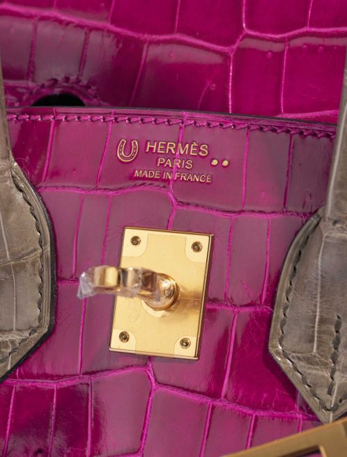 Hermès BirkinHSS 25 RoseSheherazdade-GrisTourterelle Logo  | Sell your designer bag on Saclab.com