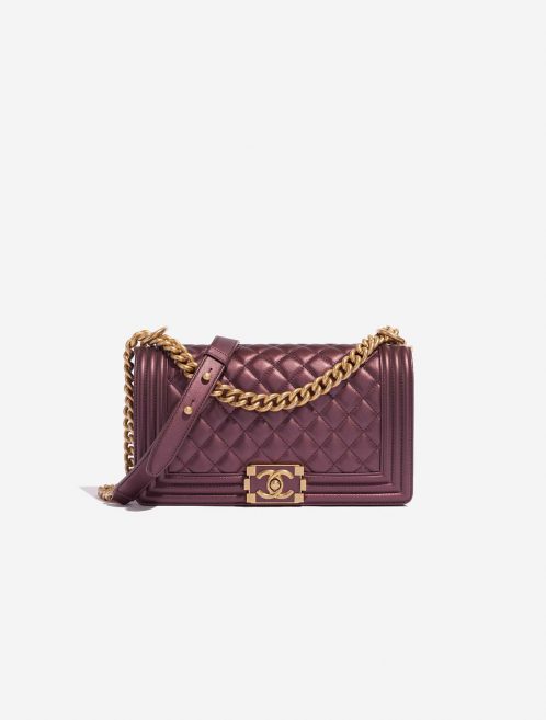 Chanel Boy NewMedium MetallicRoseGold Front  | Sell your designer bag on Saclab.com
