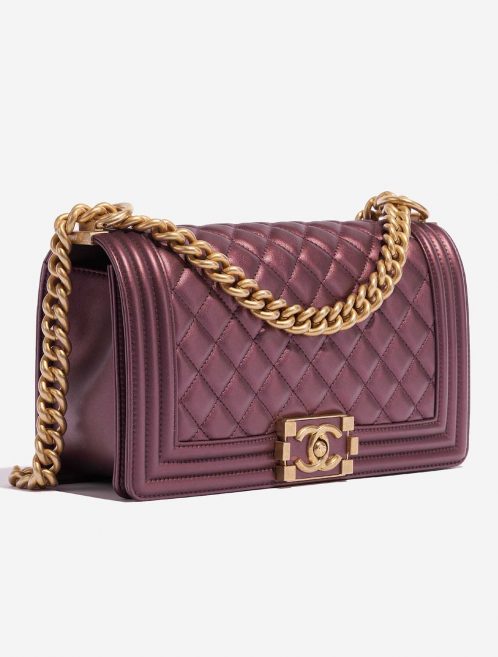 Chanel Boy NewMedium MetallicRoseGold Side Front  | Sell your designer bag on Saclab.com