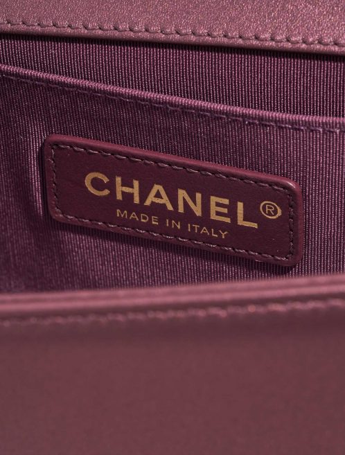 Chanel Boy NewMedium MetallicRoseGold Logo  | Sell your designer bag on Saclab.com