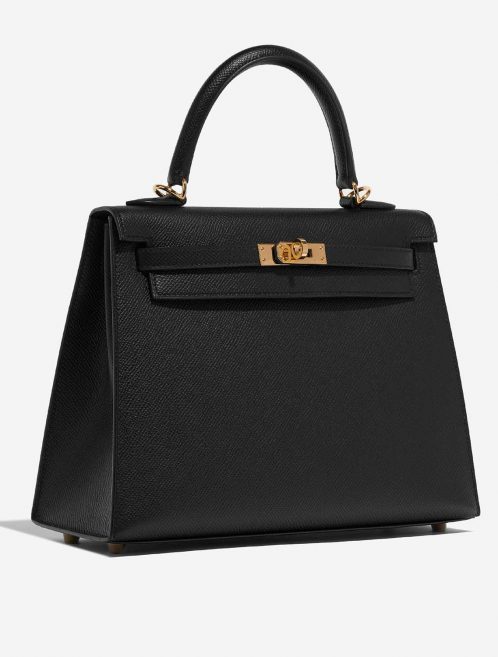 Hermès Kelly 25 Black Side Front  | Sell your designer bag on Saclab.com