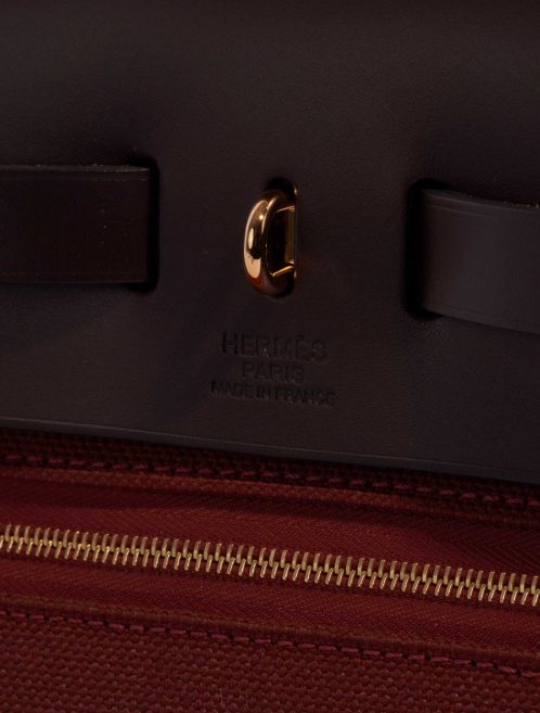 Hermès Herbag 31 RougeH-Ebene Logo  | Sell your designer bag on Saclab.com