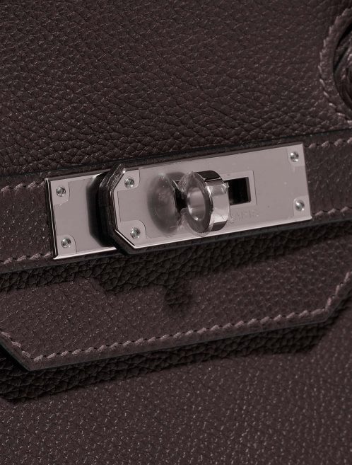 Hermès Birkin 35 Chocolate Closing System  | Sell your designer bag on Saclab.com
