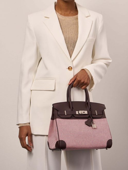 Hermès Birkin 30 Ecru-RougeSellier-Anemone-Brique Sizes Worn | Sell your designer bag on Saclab.com