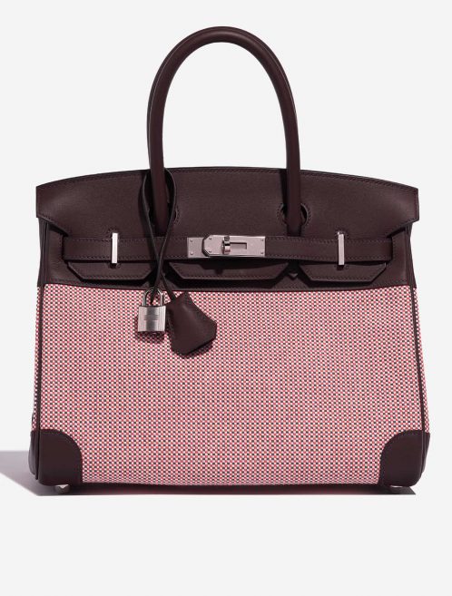 Hermès Birkin 30 Ecru-RougeSellier-Anemone-Brique Front  | Sell your designer bag on Saclab.com
