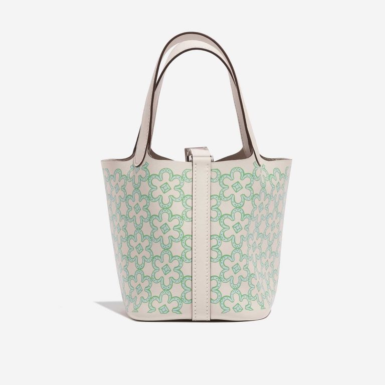 Hermès Picotin 14 Nata-Vert-Blanc Back  | Sell your designer bag on Saclab.com