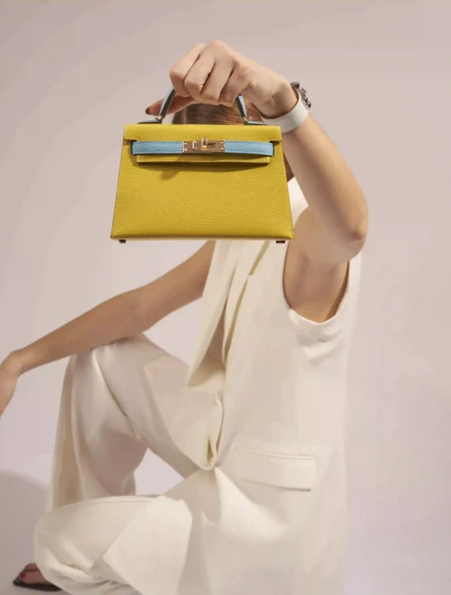 Hermès Mini Kelly bag yellow