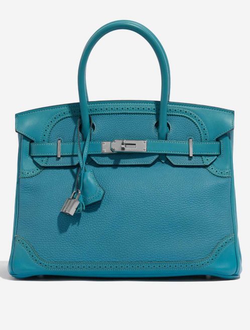 Hermès Birkin 30 Turquoise 2F S | Sell your designer bag on Saclab.com