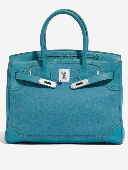 Hermès Birkin 30 Turquoise 3FO S | Sell your designer bag on Saclab.com