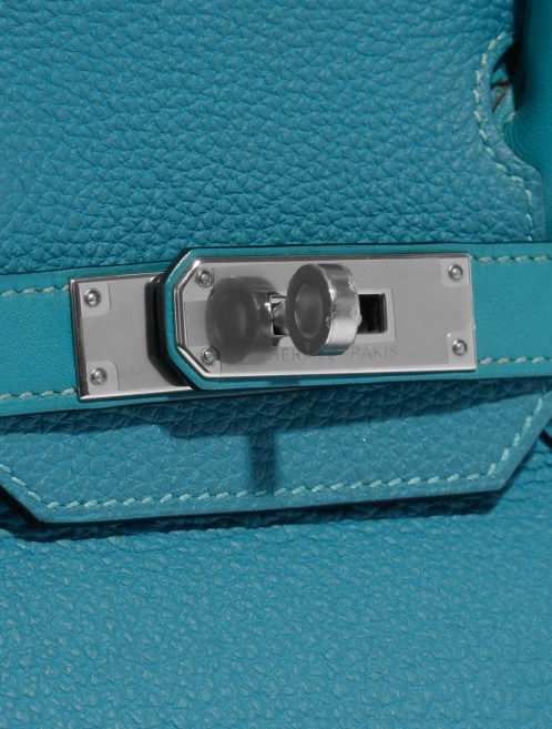Hermès Birkin 30 Turquoise Closing System  | Sell your designer bag on Saclab.com