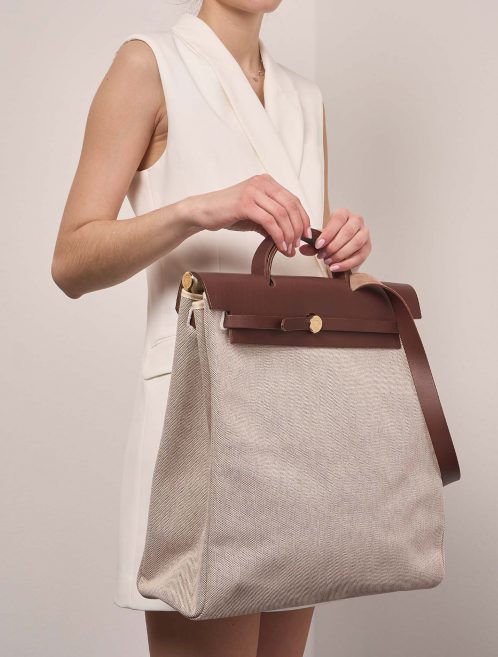 Hermès Herbag 39 Ecru-Chataig 1M | Sell your designer bag on Saclab.com