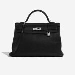 Hermès Kelly 40 Black Front  | Sell your designer bag on Saclab.com