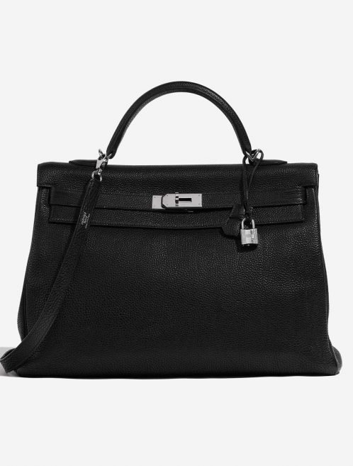 Hermès Kelly 40 Black Front  | Sell your designer bag on Saclab.com