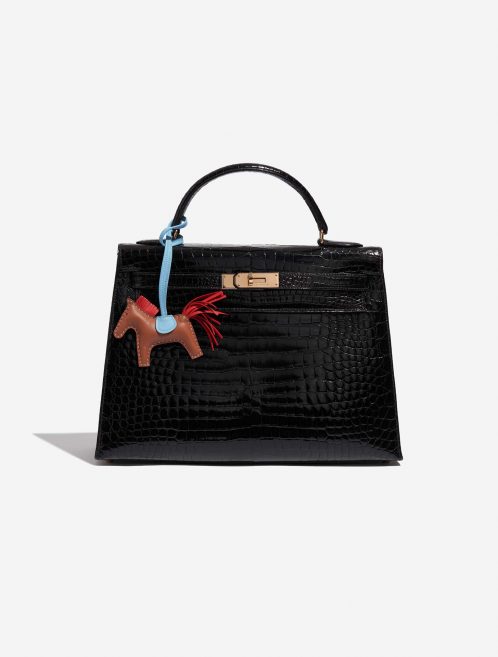Hermès RodeoPM Gold-Celeste-RougePiment Closing System  | Sell your designer bag on Saclab.com