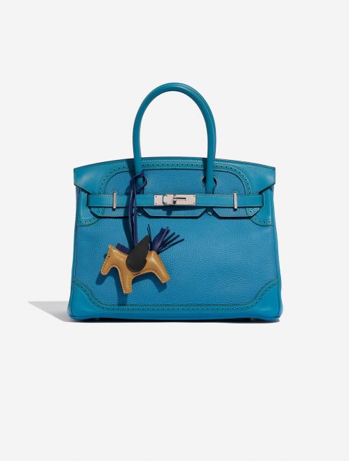 Hermès RodeoPegasus PM Sesame-BlueSaphir Closing System  | Sell your designer bag on Saclab.com