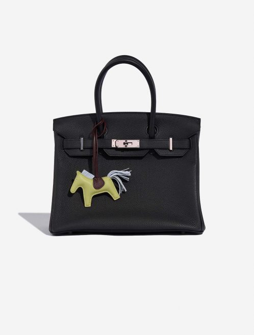 Hermès RodeoPM OneSize JauneBourgeon-BlueBrume-Chocolat Closing System  | Sell your designer bag on Saclab.com