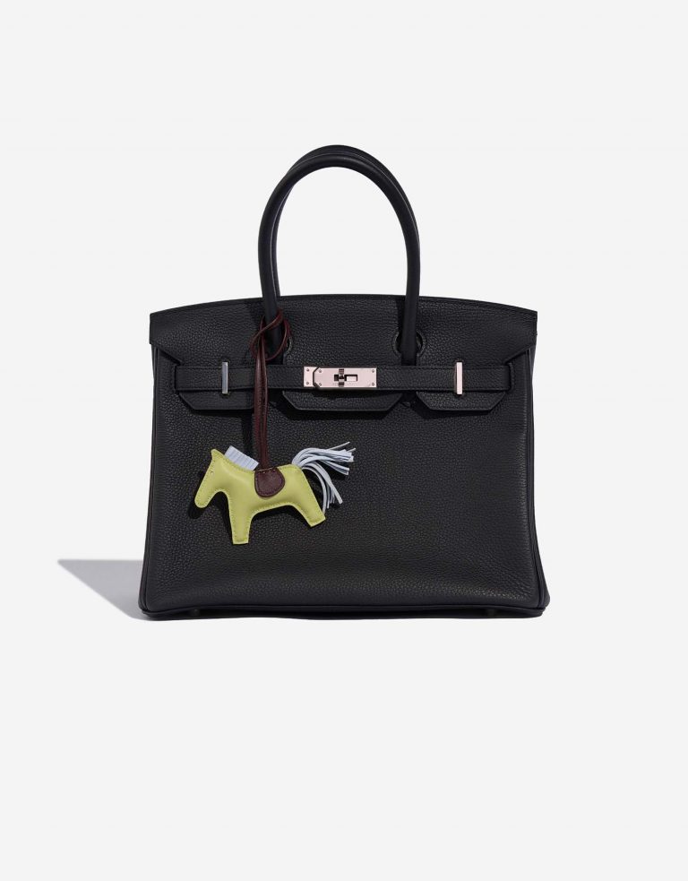 Pre-owned Hermès bag Rodeo PM Milo Jaune Bourgeon / Blue Brume / Chocolate Blue | Sell your designer bag on Saclab.com