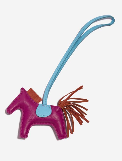 Hermès RodeoPM OneSize RosePourpre-Cornaline-Celeste Front  | Sell your designer bag on Saclab.com