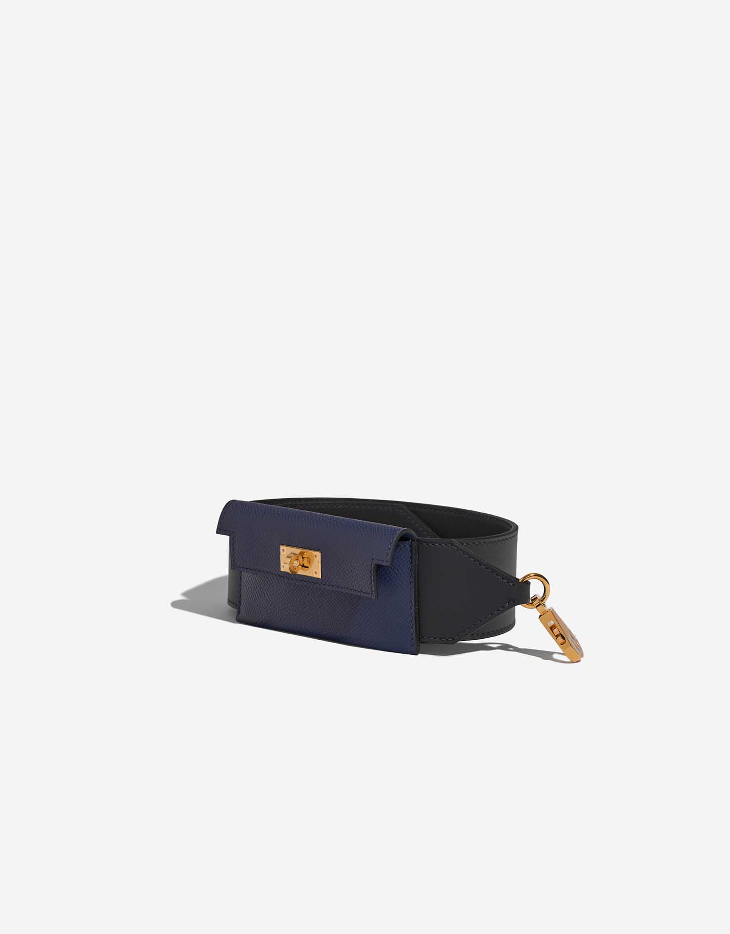 Hermès Kelly Pocket Strap Epsom / Swift Caban / Blue Saphir