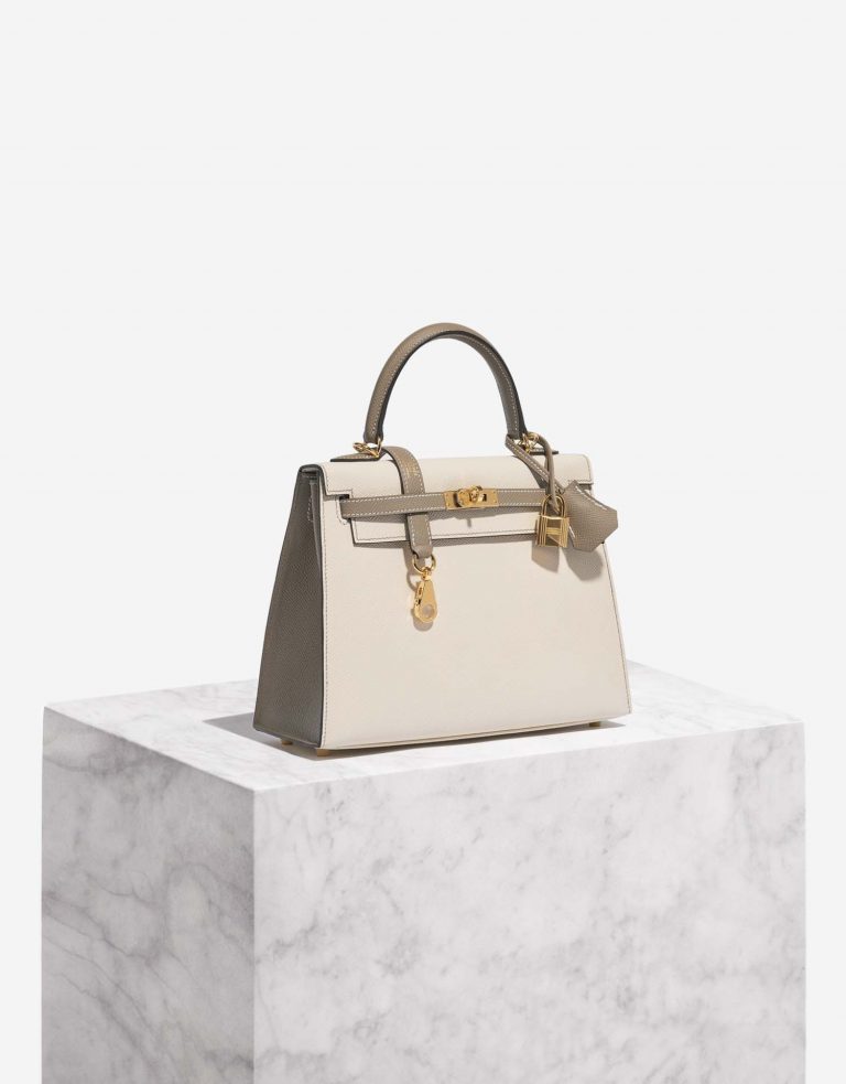 Hermès Kelly 25 Craie-GrisAsphalte 0F | Sell your designer bag on Saclab.com