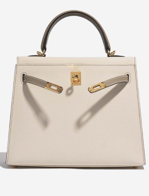 Hermès Kelly 25 Craie-GrisAsphalte 3FO S | Sell your designer bag on Saclab.com
