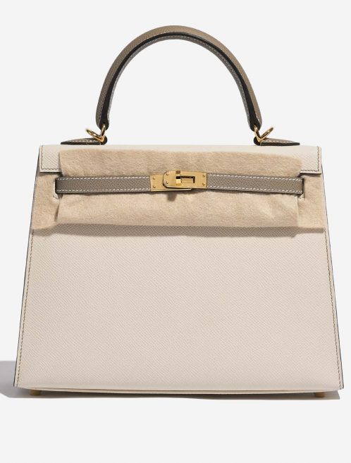 Hermès Kelly 25 Craie-GrisAsphalte 4FV S | Sell your designer bag on Saclab.com