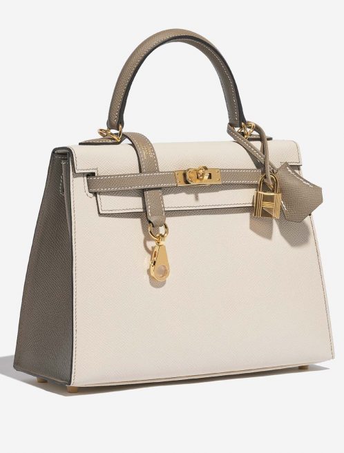 Hermès Kelly 25 Craie-GrisAsphalte 6SF S | Sell your designer bag on Saclab.com