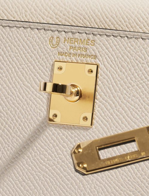 Hermès Kelly 25 Craie-GrisAsphalte Logo  | Sell your designer bag on Saclab.com