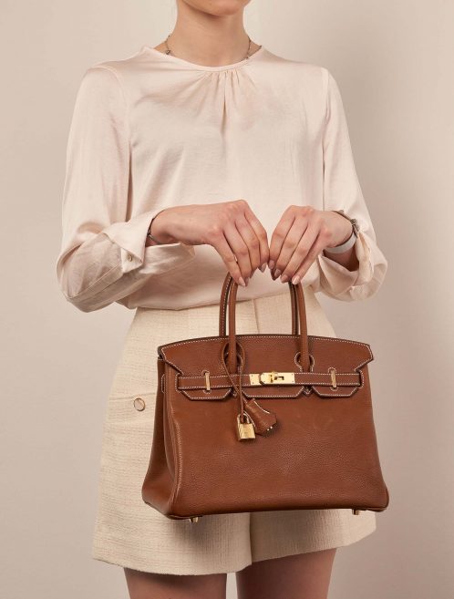 Pre-owned Hermès bag Birkin 30 Barenia Faubourg Fauve Brown | Sell your designer bag on Saclab.com