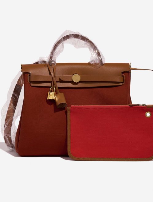 Hermès Herbag 31 Cuivre-Mecan-Fauve Front  | Sell your designer bag on Saclab.com