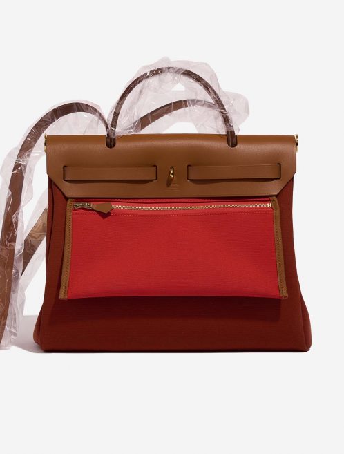 Hermès Herbag 31 Cuivre-Mecan-Fauve Back  | Sell your designer bag on Saclab.com