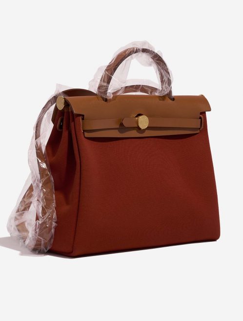 Hermès Herbag 31 Cuivre-Mecan-Fauve Side Front  | Sell your designer bag on Saclab.com