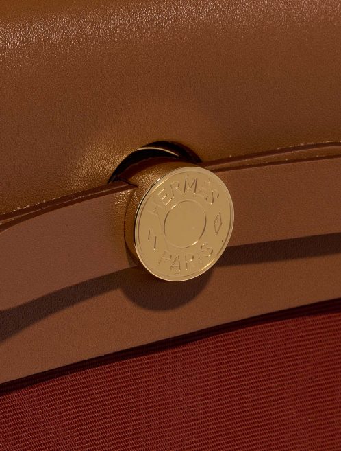 Hermès Herbag 31 Cuivre-Mecan-Fauve Closing System  | Sell your designer bag on Saclab.com