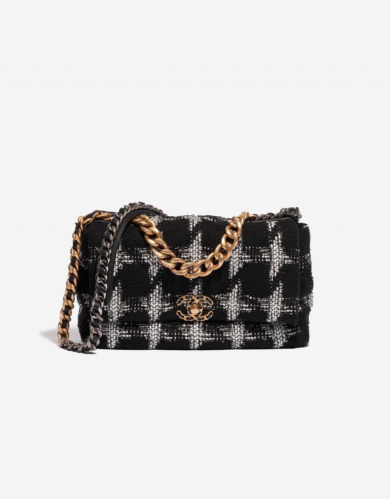 Chanel 19 LargeFlapBag Black-White 0F | Sell your designer bag on Saclab.com