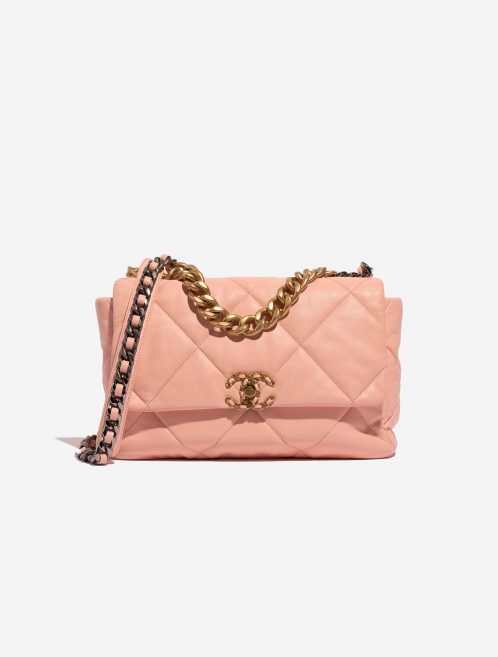 Chanel 19 Flap Bag Large Lamb Peach Front | Sell your designer bag