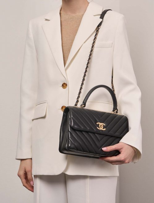 Chanel Trendy CC Medium Lamb Black on Model | Sell your designer bag