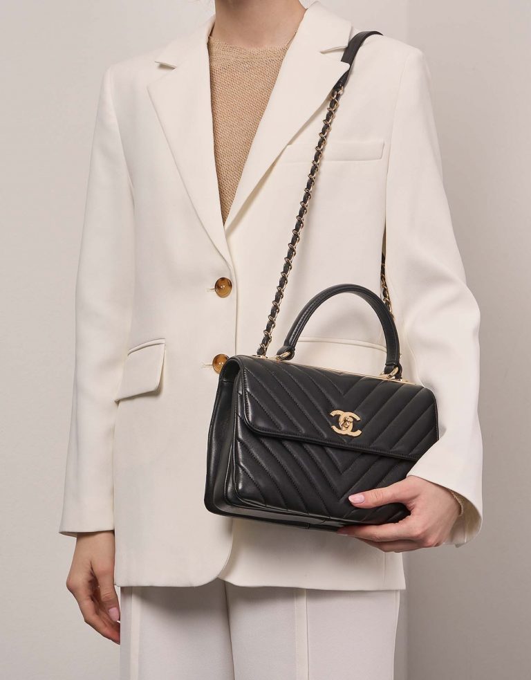 Chanel Trendy CC Medium Lamb Black on Model | Sell your designer bag
