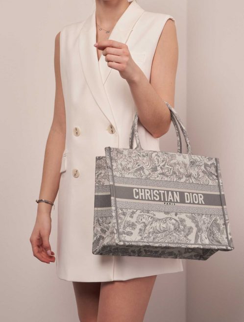 Dior BookTote Large Grey-Blue 1M | Sell your designer bag on Saclab.com