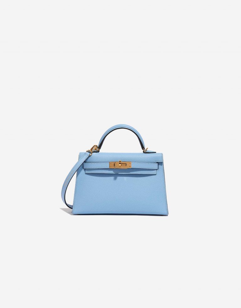 Hermès Kelly Mini BlueCelest Front  | Sell your designer bag on Saclab.com