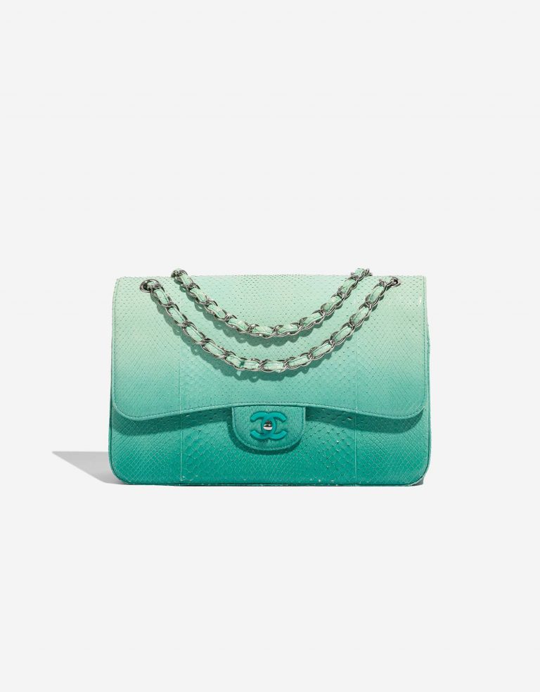Chanel Timeless Jumbo Turquoise Front  | Sell your designer bag on Saclab.com