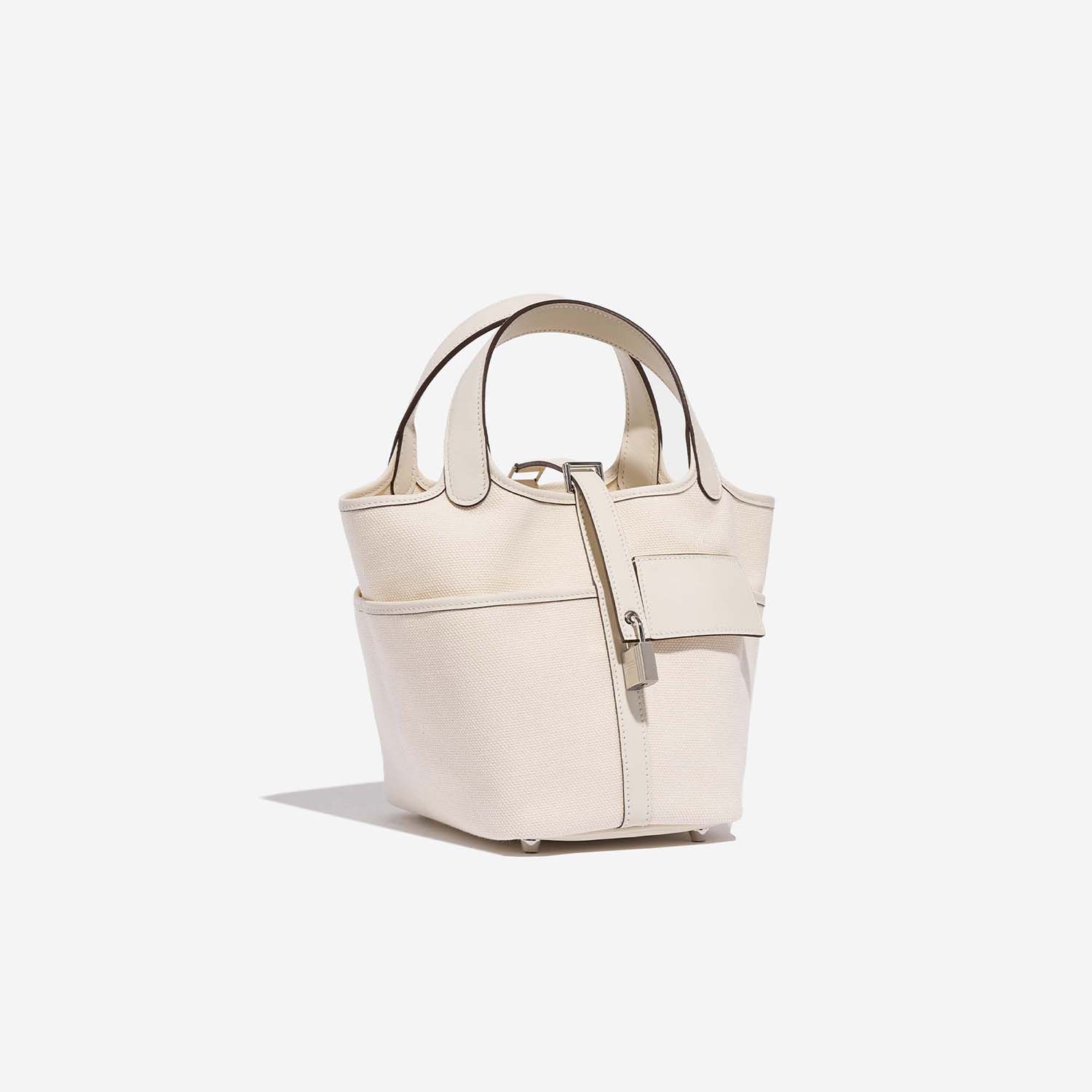 再入荷【HERMES】ピコタンPicotin Lock 18 Pocket Bag Ecru Nata NEW HERMES NATA OFF WHITE PICOTIN LOCK 18 PM BAG PHW HANDBAG