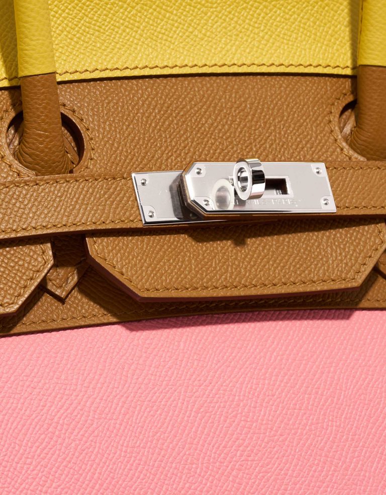 Hermès Birkin 35 Lime-RoseConfetti-Sesame-TerreBattue Closing System  | Sell your designer bag on Saclab.com