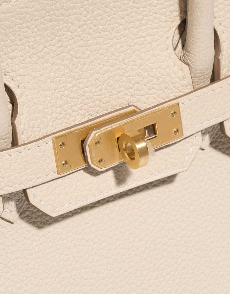 Pre-owned Hermès bag Birkin HSS 25 Togo Craie / Rose Extreme Beige Closing System | Sell your designer bag on Saclab.com