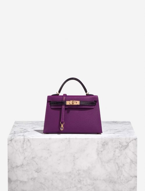 Hermès Kelly Mini Anemone-Amethyst Front  | Sell your designer bag on Saclab.com